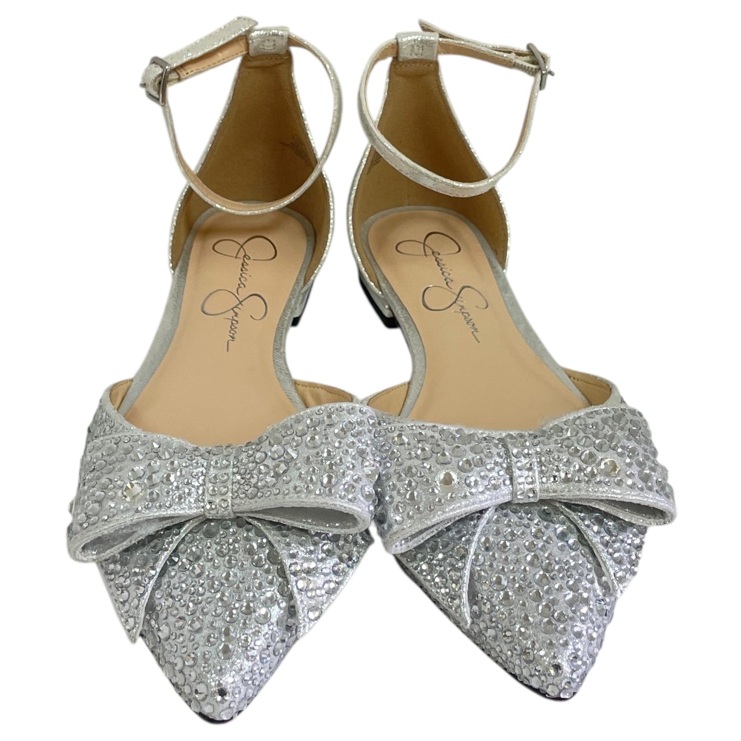 Shoes Flats By Jessica Simpson In Silver, Size:8.5