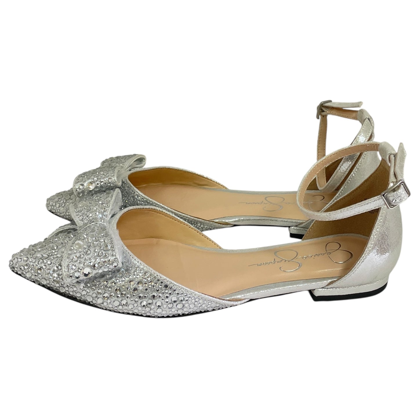 Shoes Flats By Jessica Simpson In Silver, Size:8.5