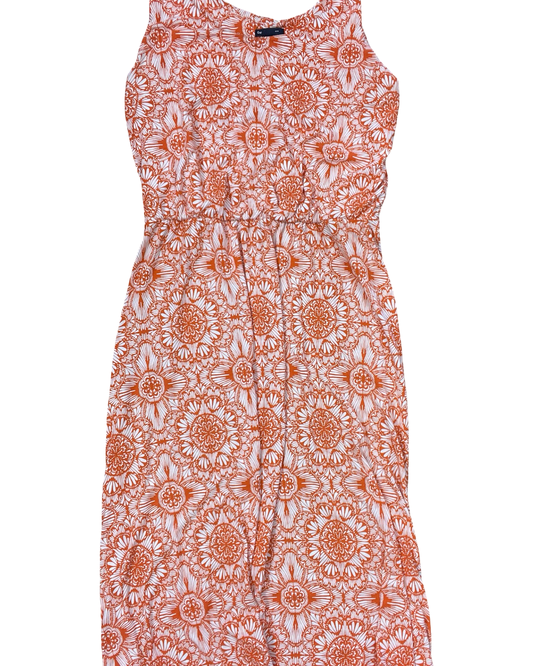 Dress Casual Maxi By Gap In Orange & White, Size:Xl
