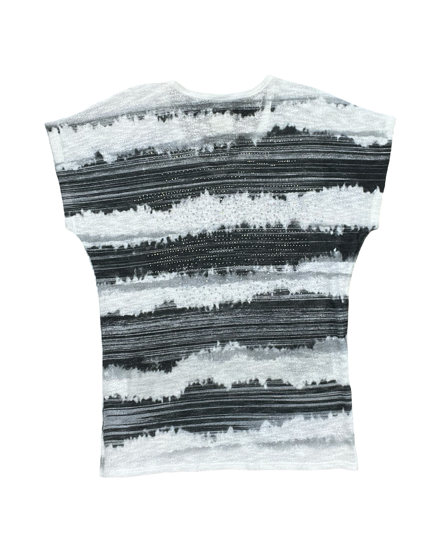 Top Ss By Vocal In Grey & White, Size:L