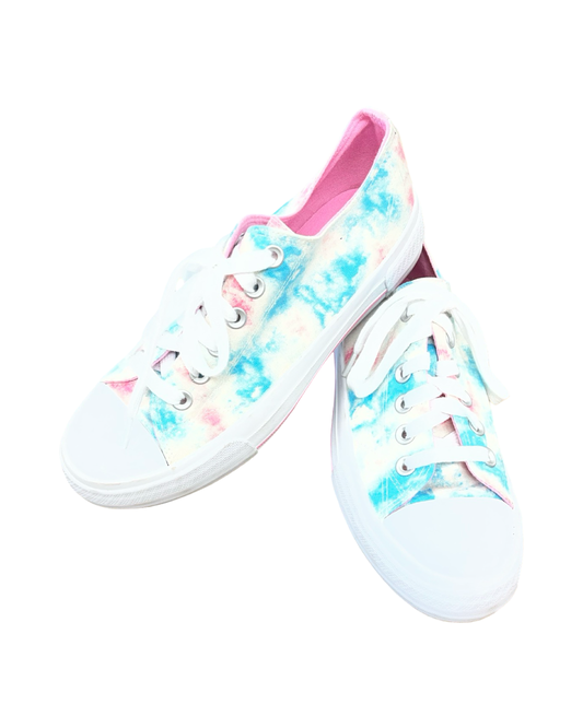 Shoes Sneakers By Clothes Mentor In Blue & White, Size:8