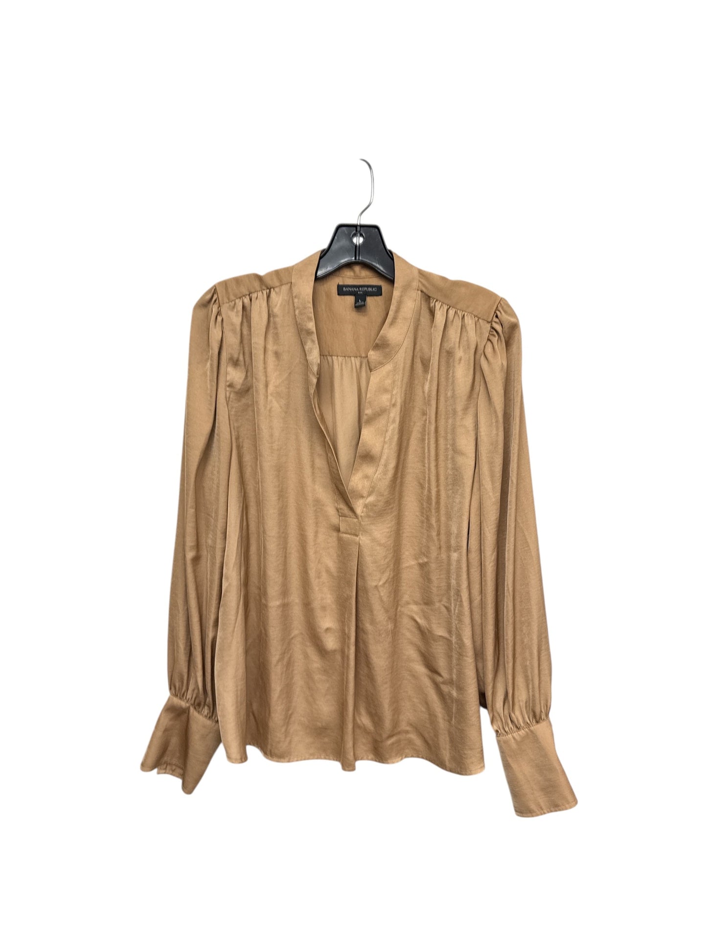 TOP LS by BANANA REPUBLIC In TAN, Size: L