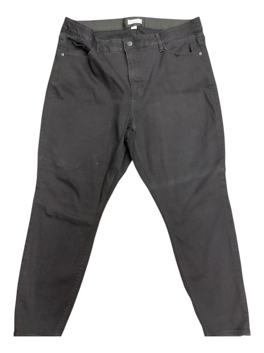 Jeans Straight By Ava & Viv In Black Denim, Size:22