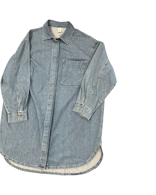 Dress Casual Short By Clothes Mentor In Blue Denim, Size:L