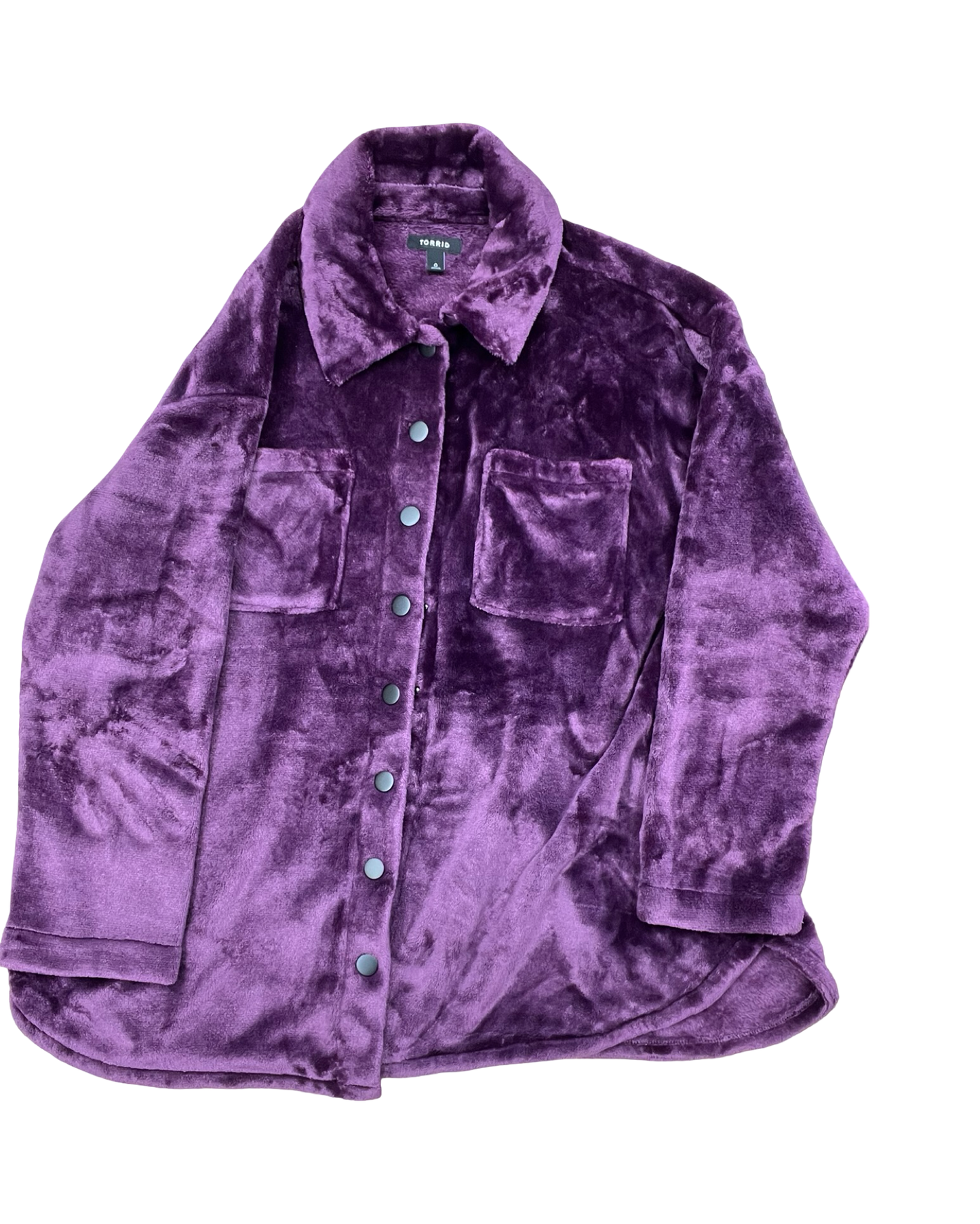 Jacket Shirt By Torrid In Purple, Size:L