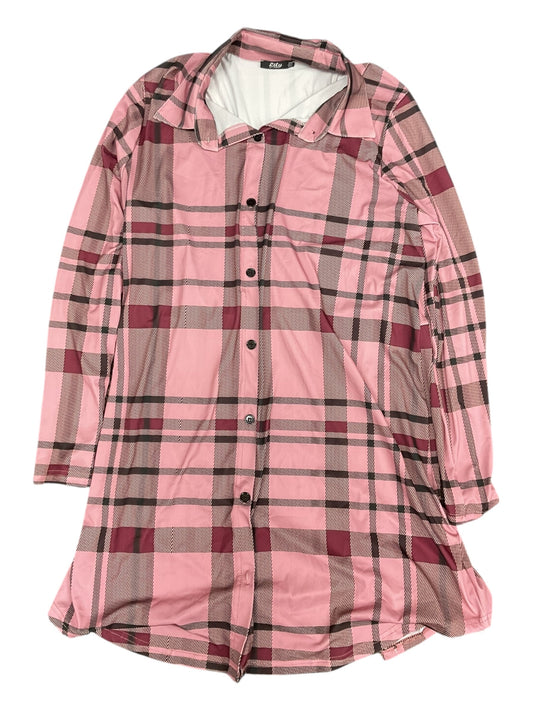 Dress Casual Midi By Lily In Pink, Size:2X