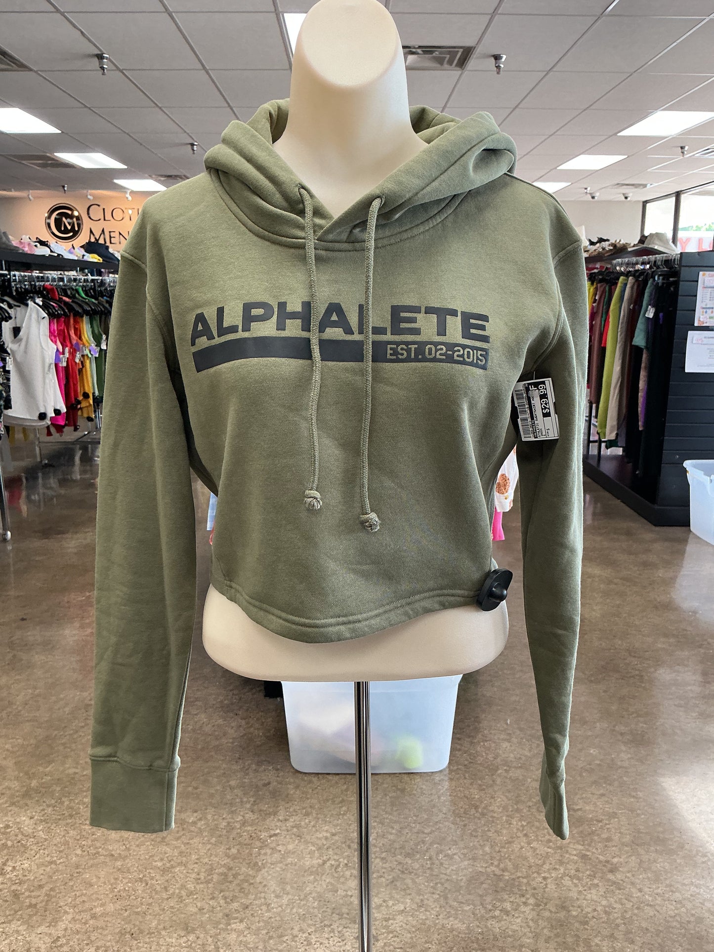 Athletic Sweatshirt Hoodie By Alphalete In Green, Size:S