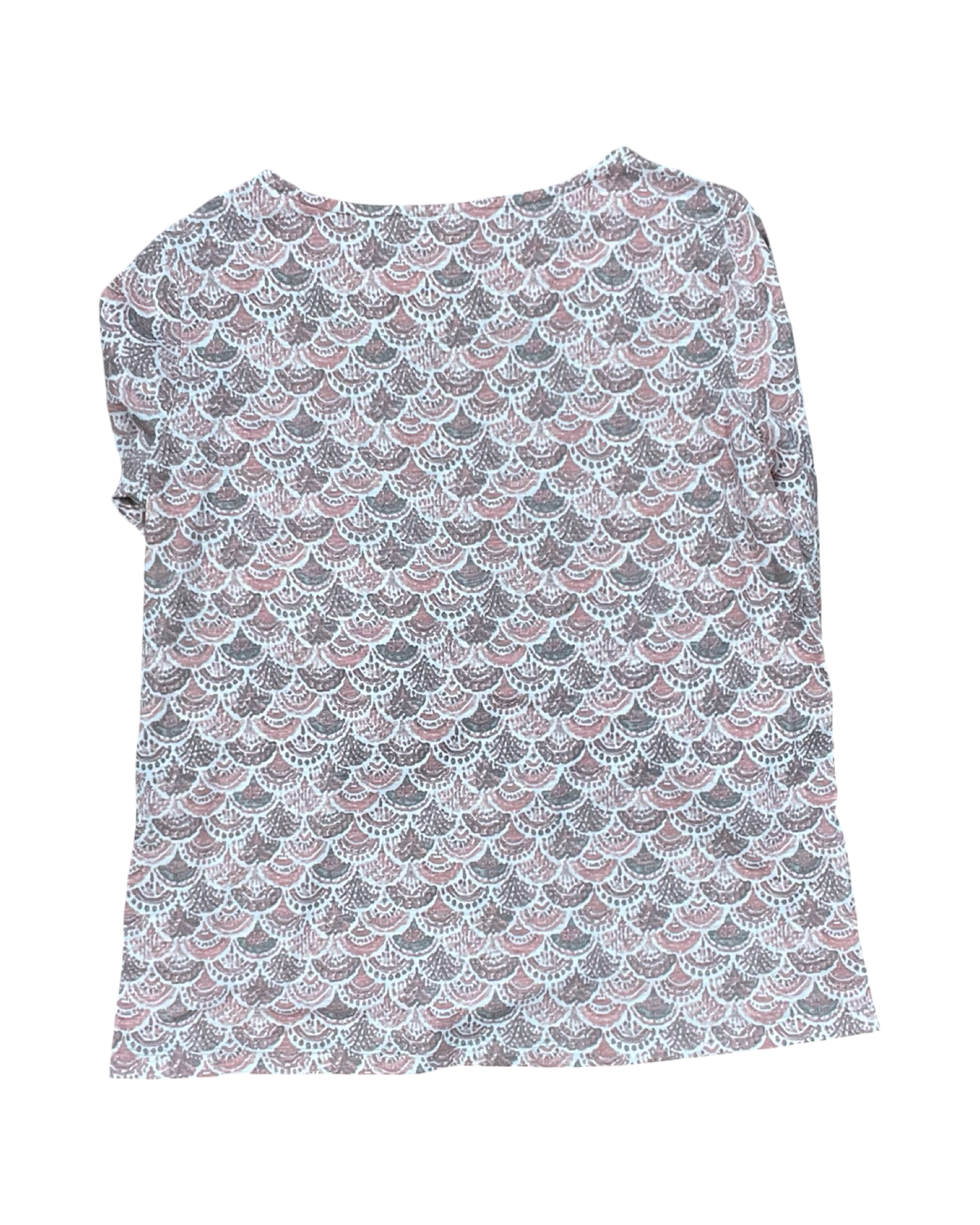 Top 3/4 Sleeve By Multiples In Cream & Pink, Size:S