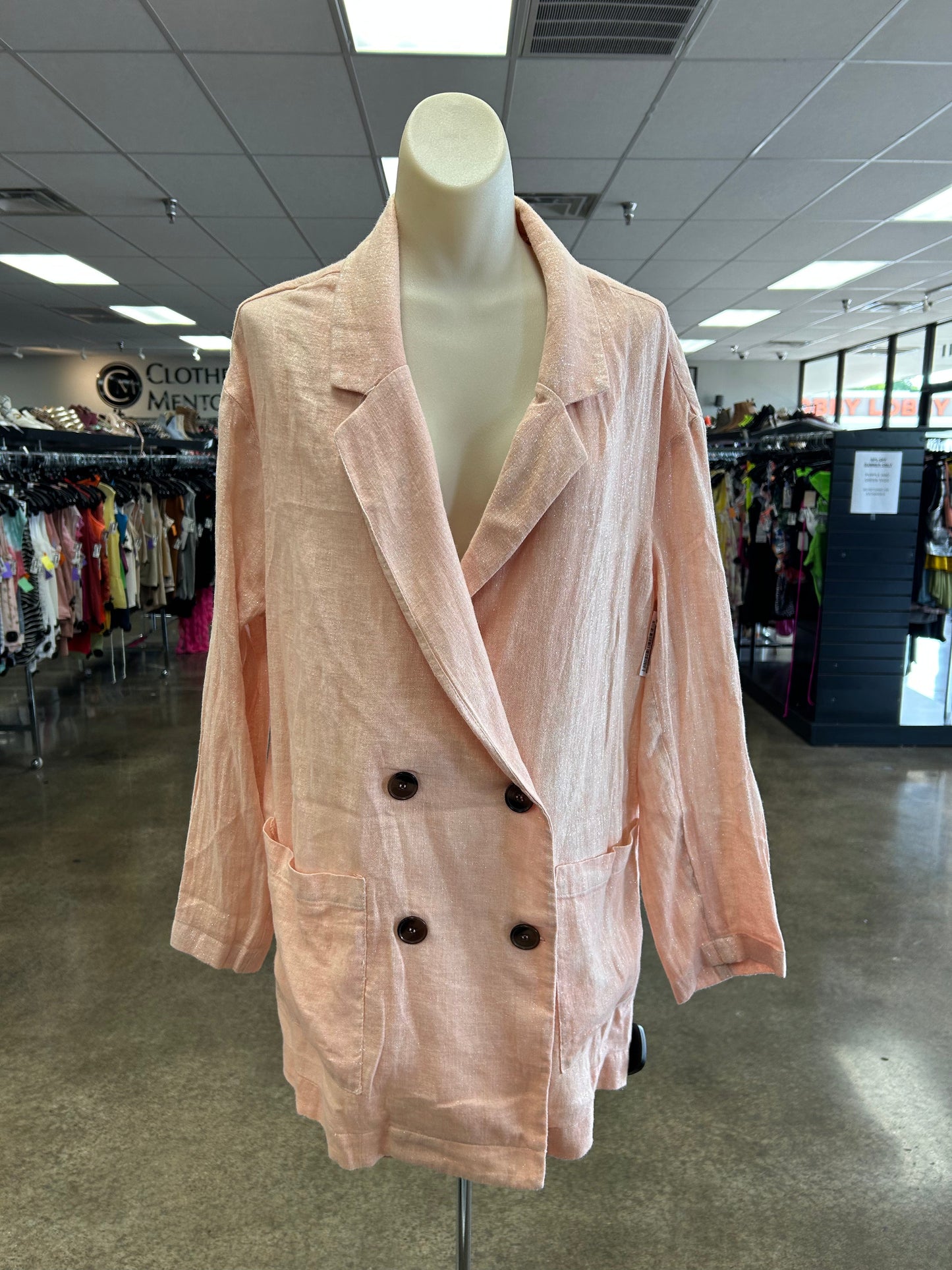 Blazer By Amadi In Peach, Size:S