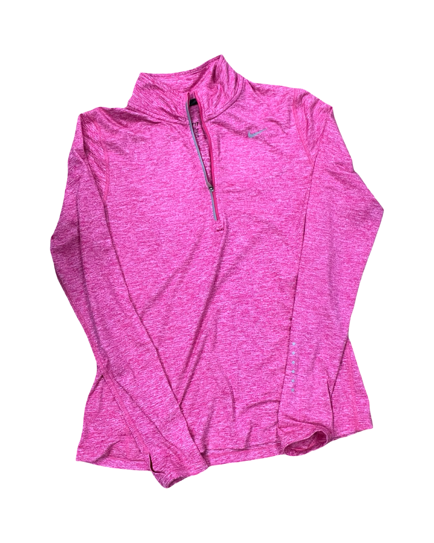 Athletic Top Ls Collar By Nike In Pink, Size:M
