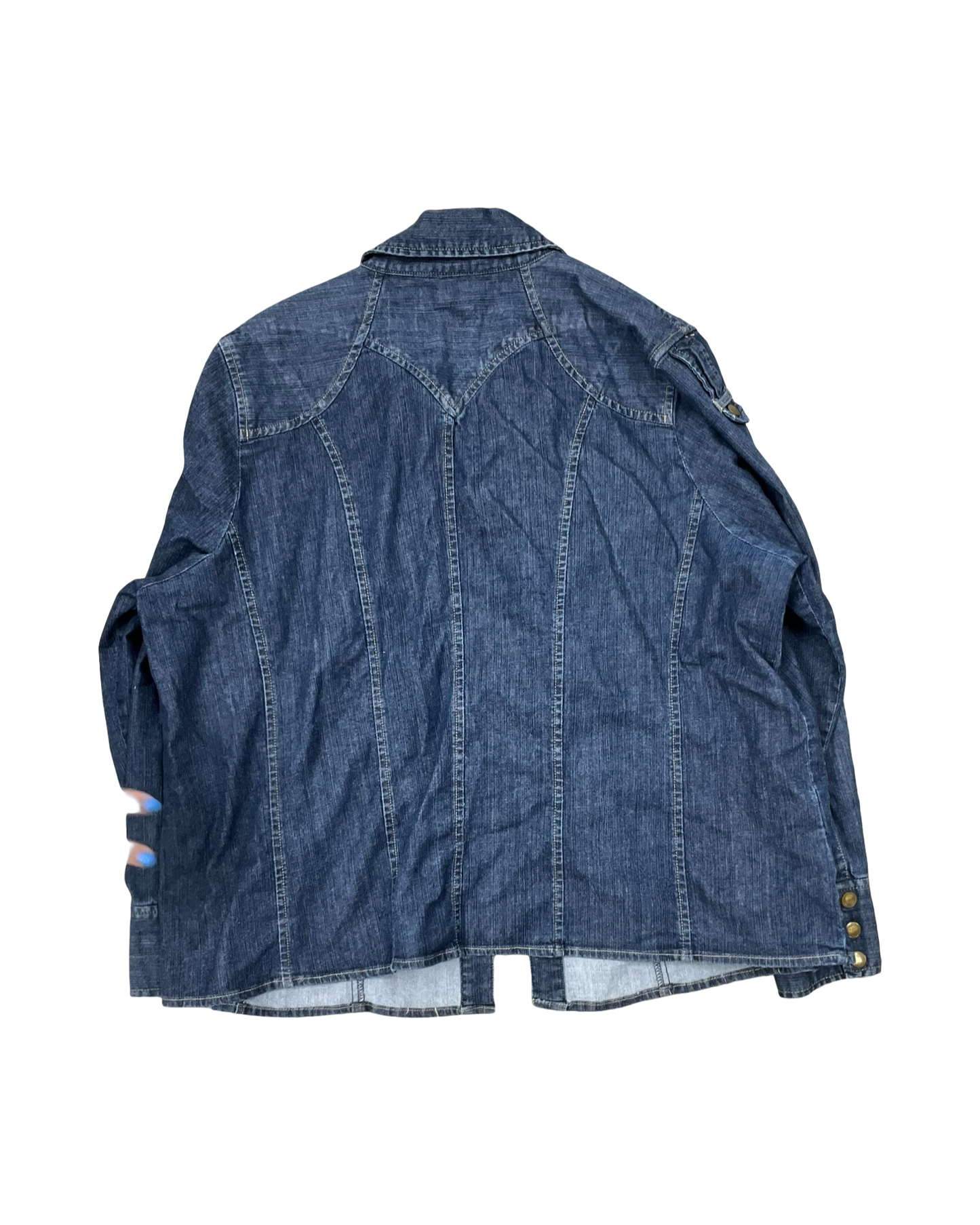 Jacket Denim By Cj Banks In Blue, Size:2X