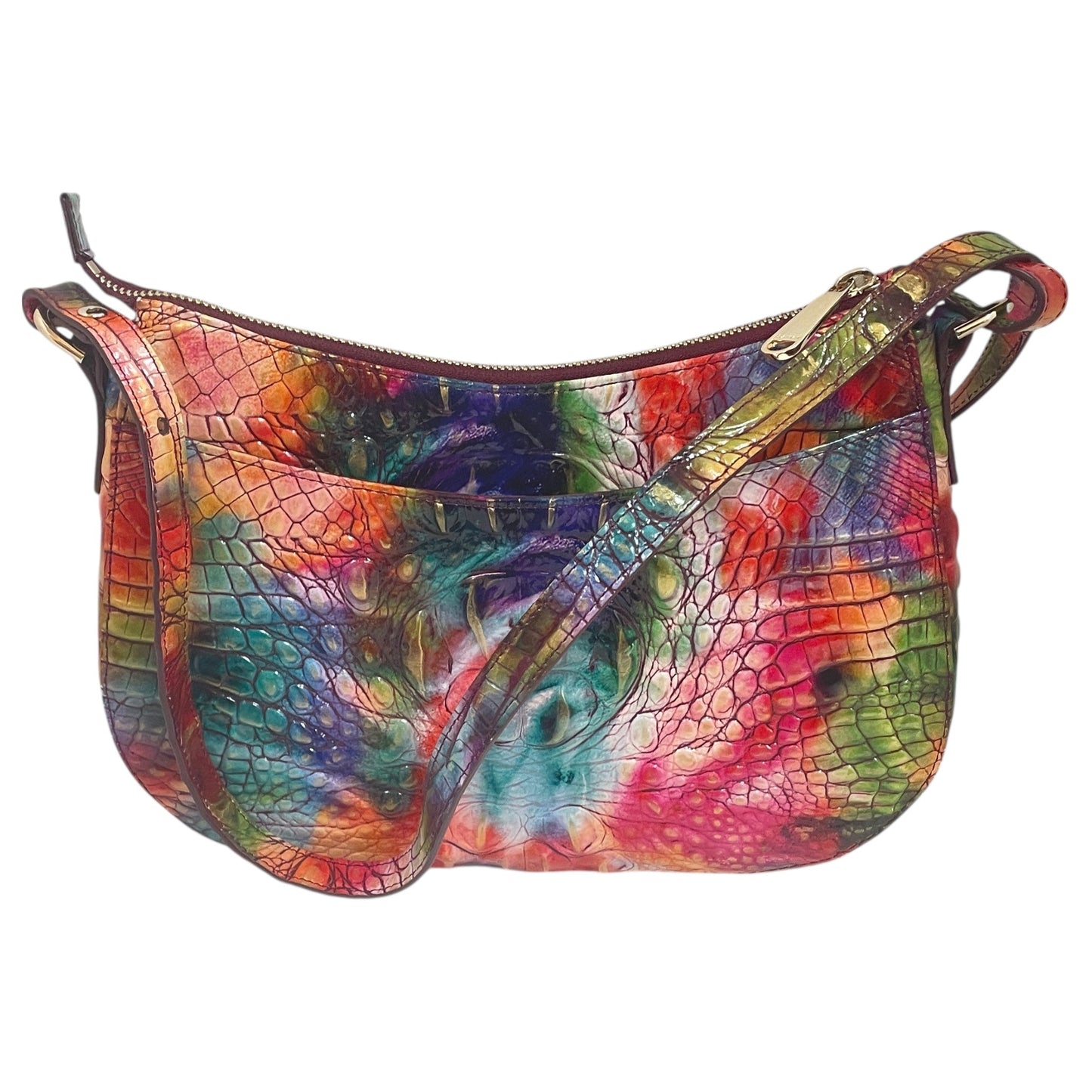 Crossbody Designer By Brahmin In Multi, Size:Medium