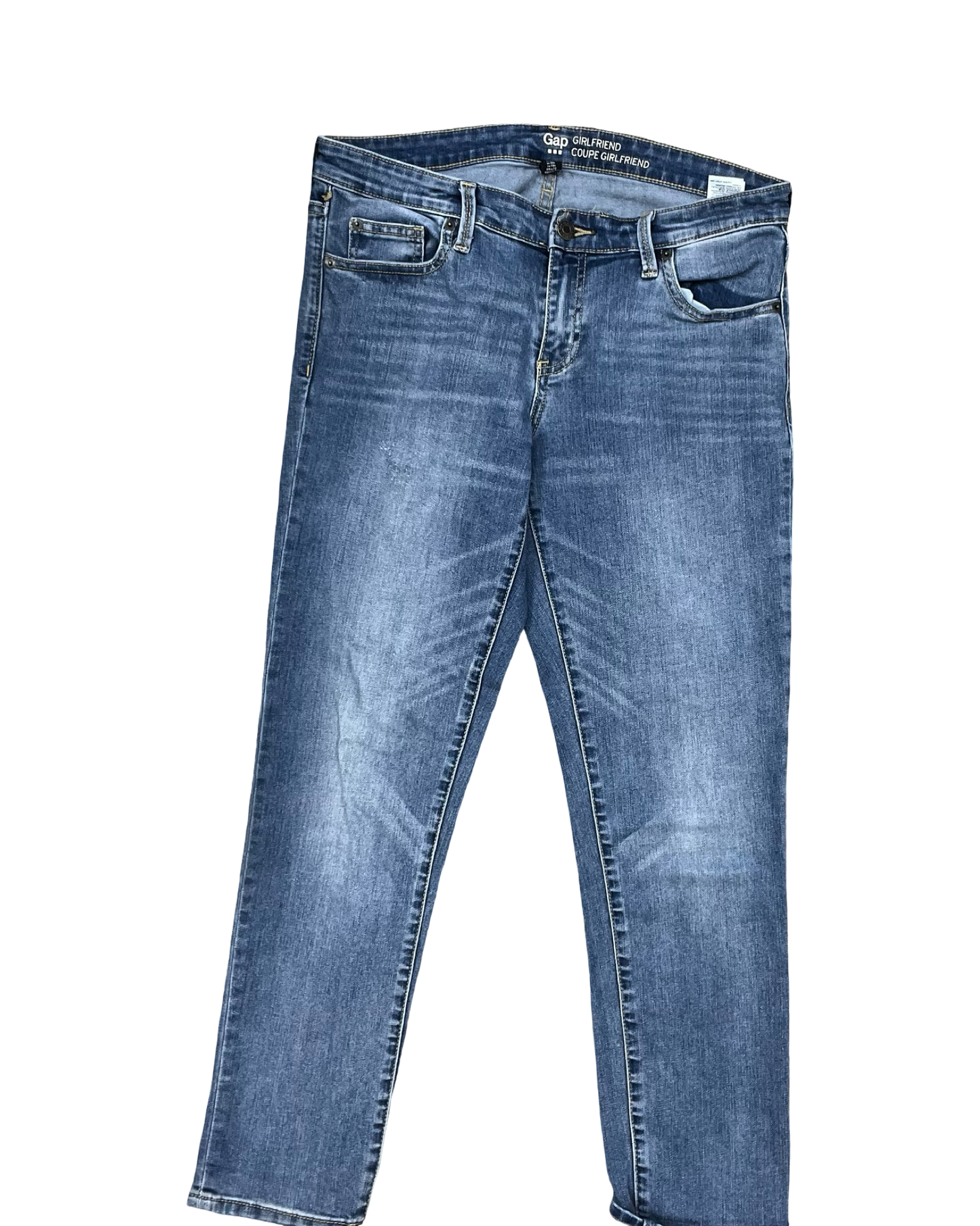 Jeans Straight By Gap In Blue Denim, Size:6