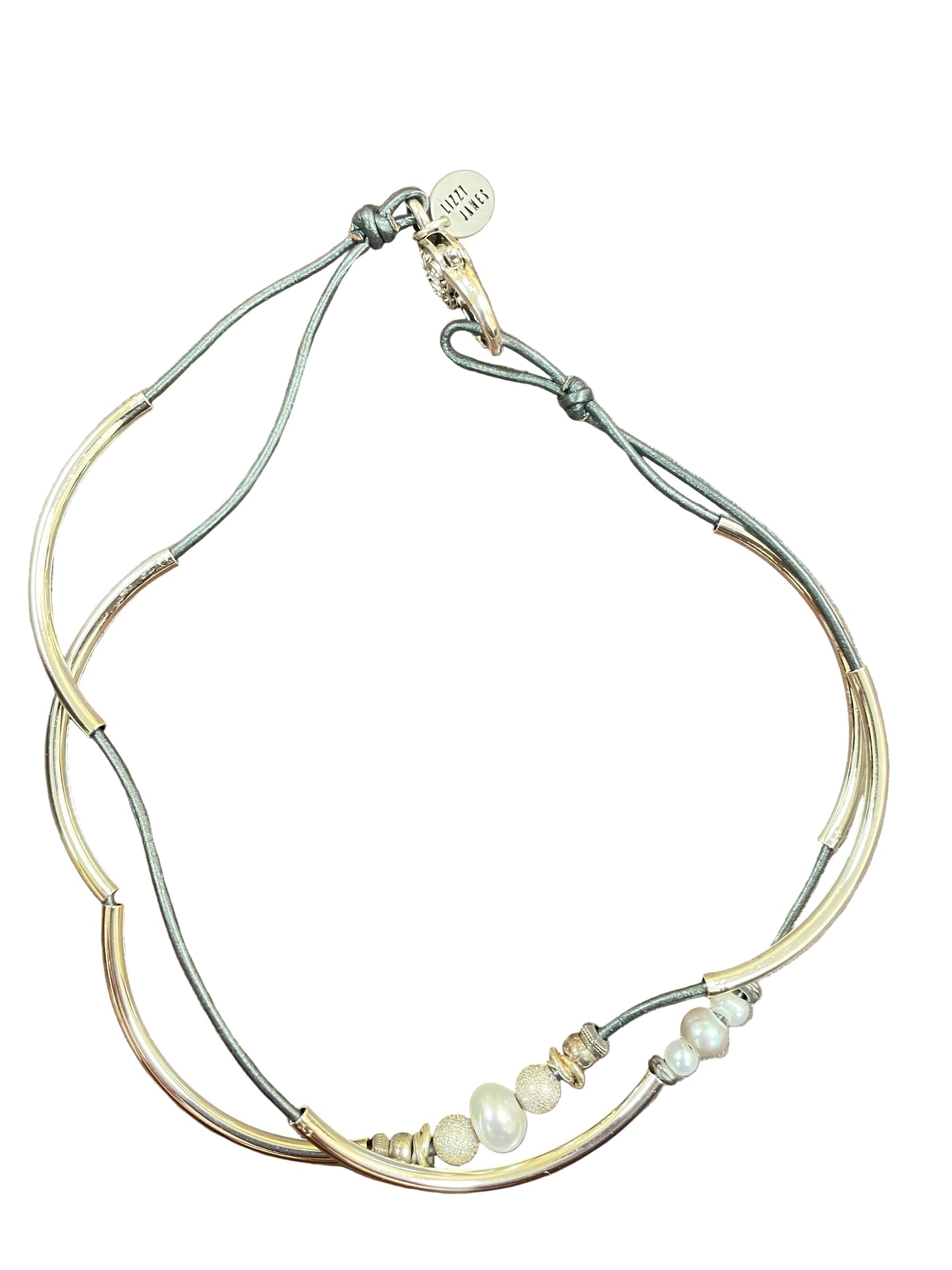 Necklace Choker & Collar By Lizzy James In Grey & Silver