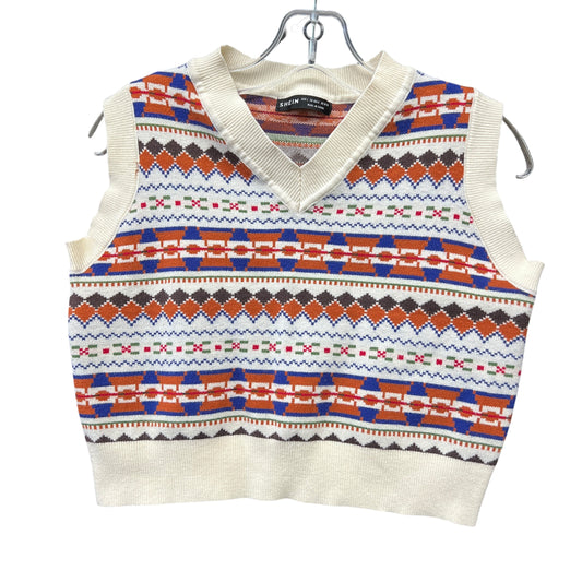 Vest Sweater By Shein In Cream, Size:L