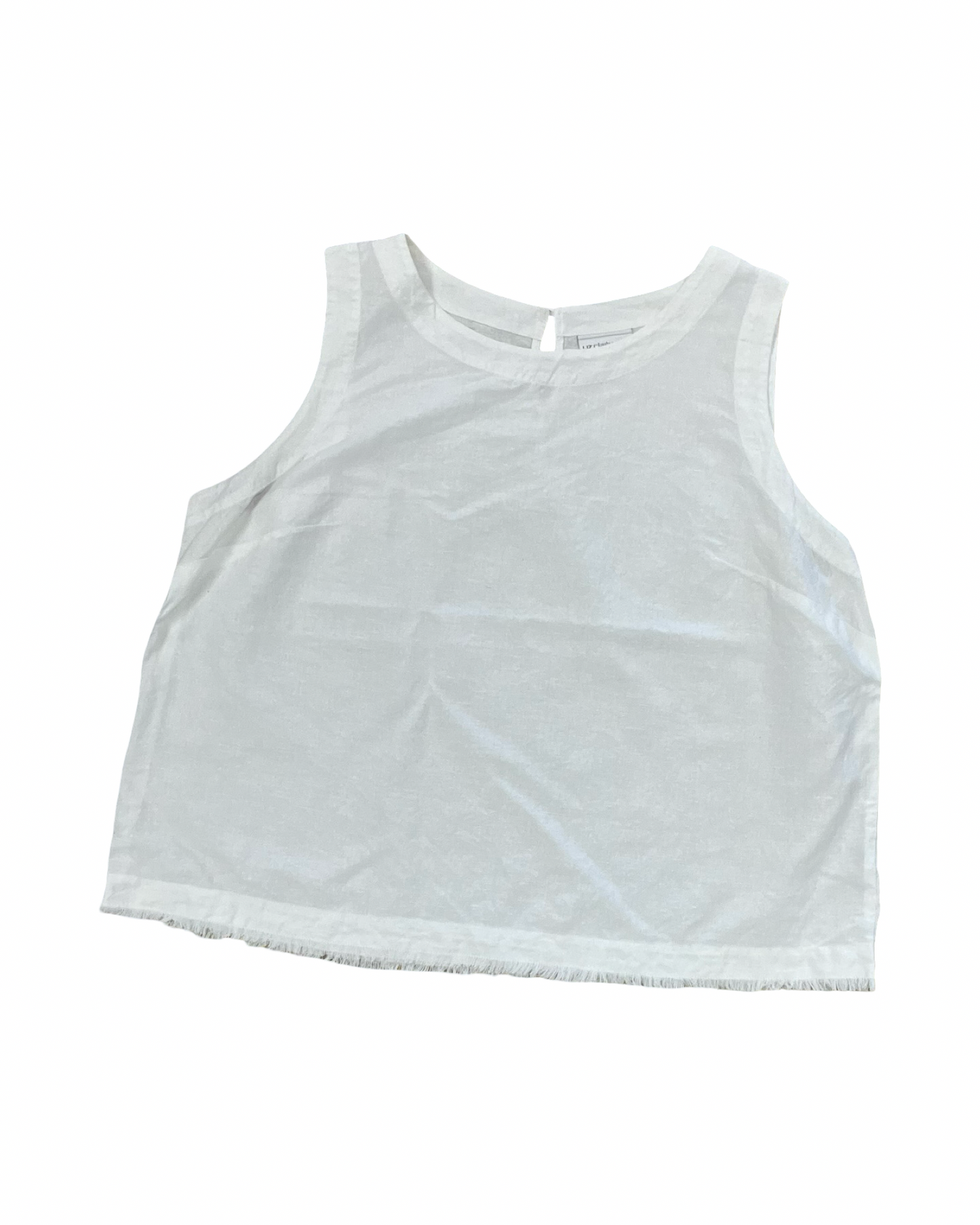 Top Sleeveless By Liz Claiborne In White, Size:Xl