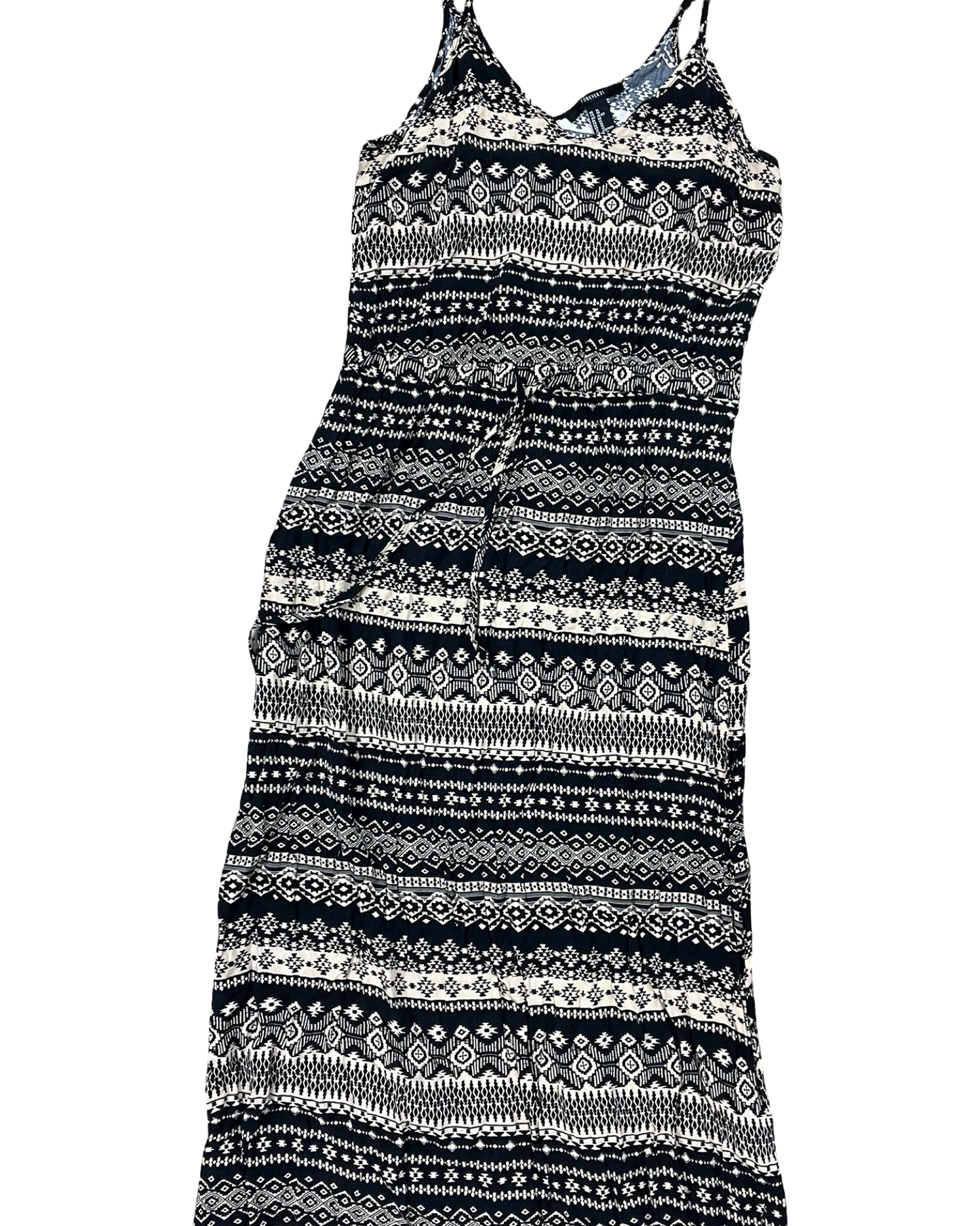 Dress Casual Maxi By Forever 21 In Black & Brown, Size:Xl