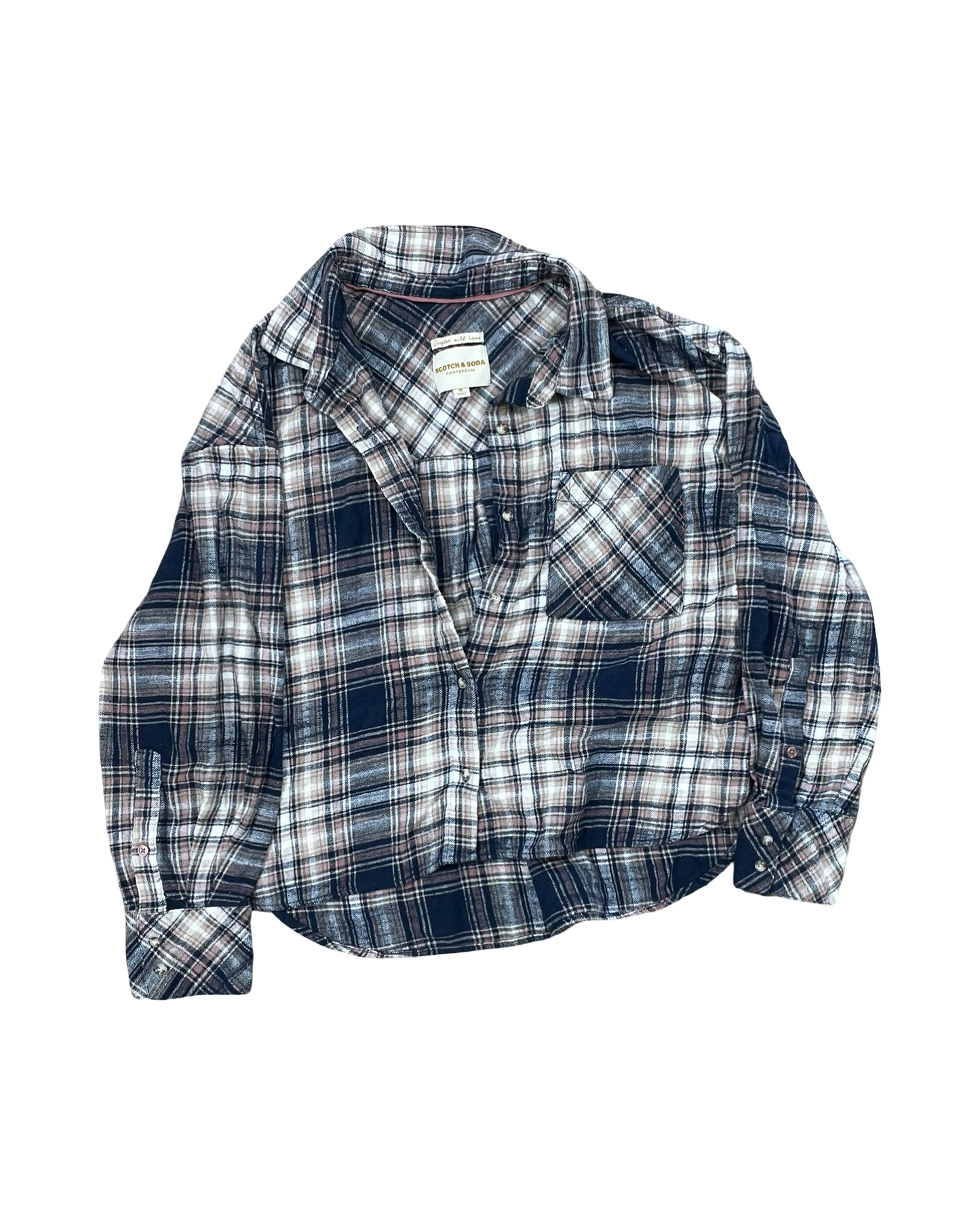Top Ls By Scotch & Soda In Blue & Pink, Size:Xl