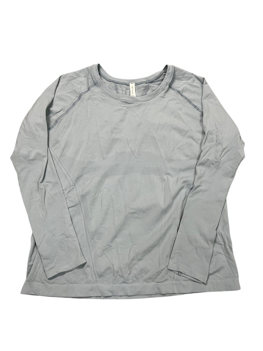 Athletic Top Ls Crewneck By Athleta In Blue & Brown, Size:1X