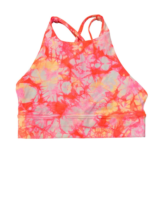 Athletic Bra By Lululemon In Orange & Pink, Size:M