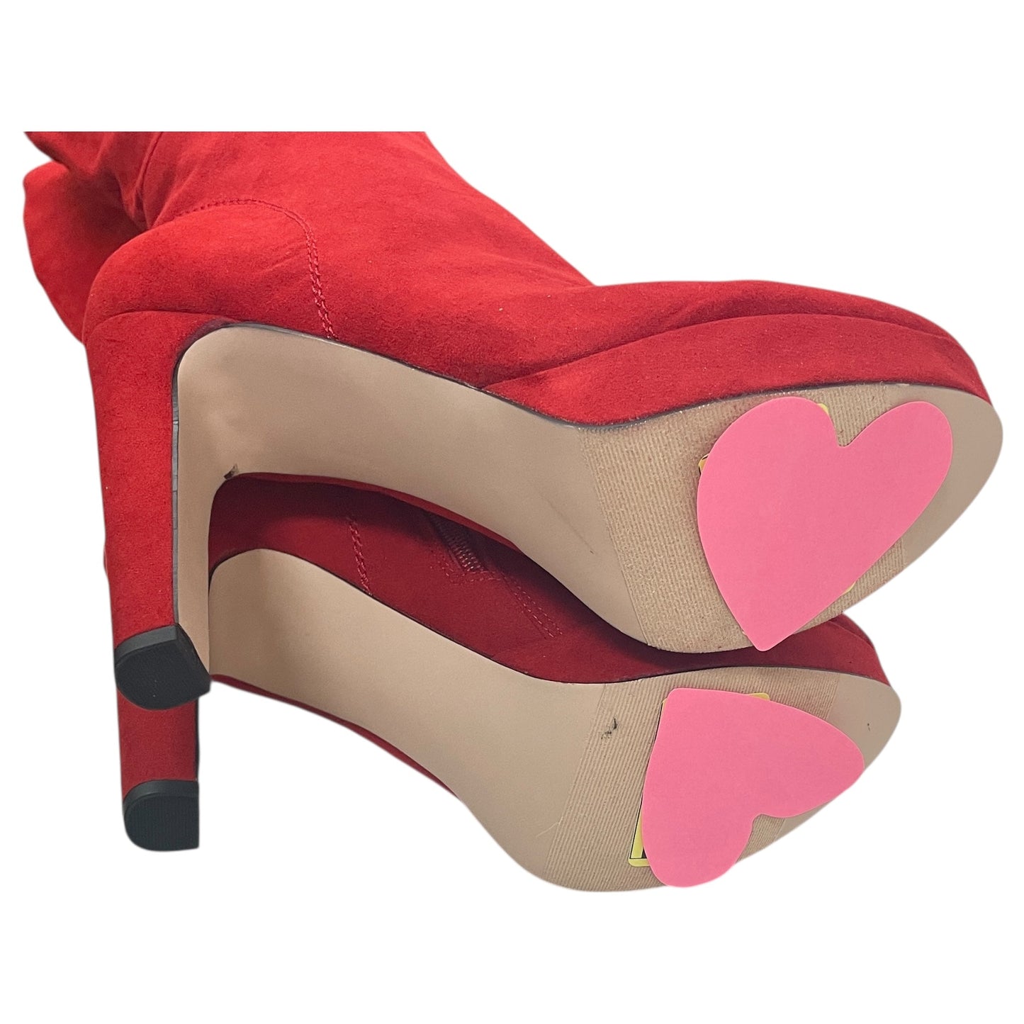 Boots Over-The-Knee Heels By Madden Girl In Red, Size:9