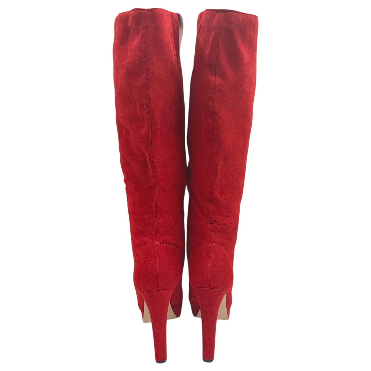 Boots Over-The-Knee Heels By Madden Girl In Red, Size:9