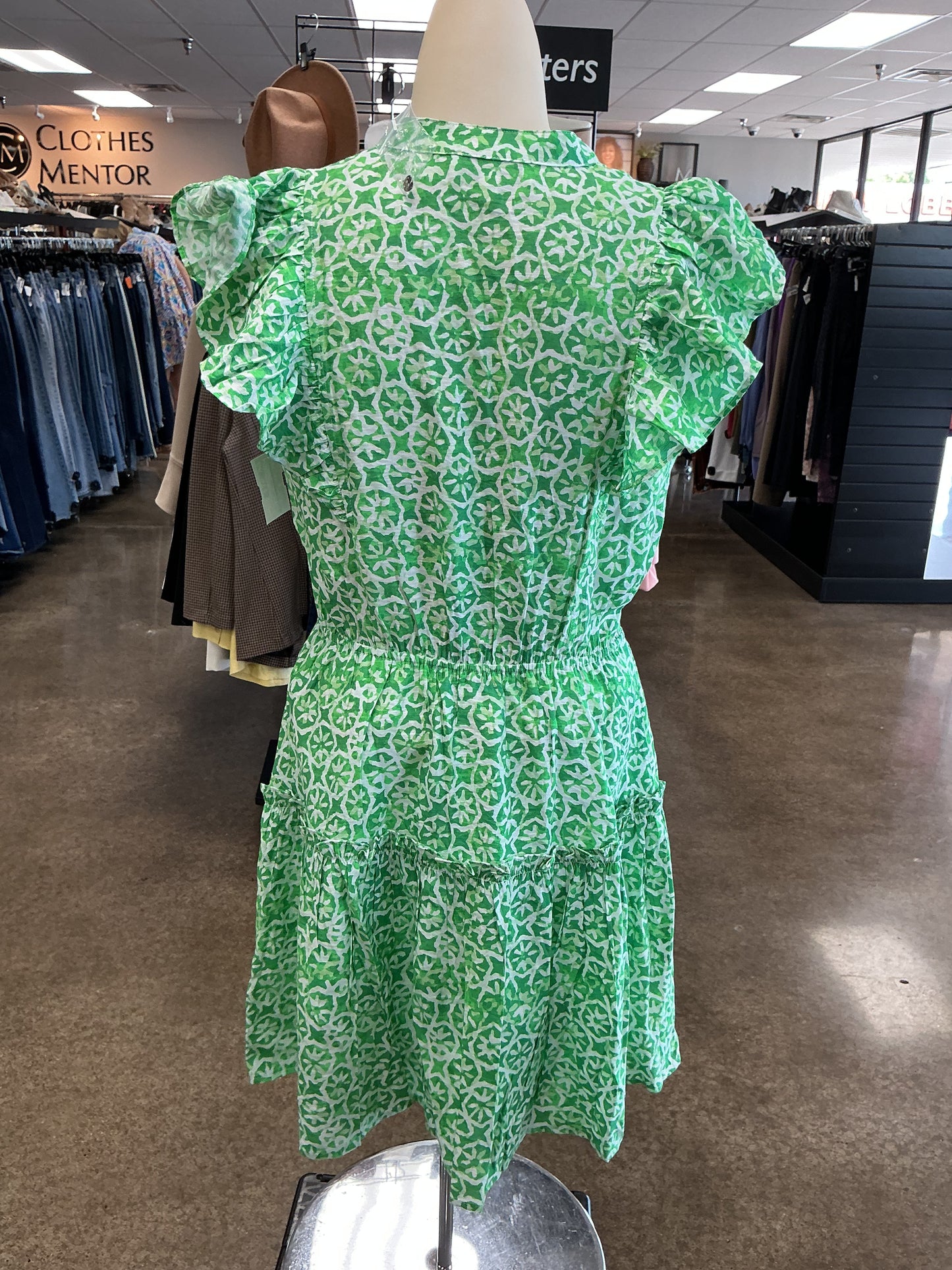 Dress Casual Short By Pinch In Green & White, Size:S