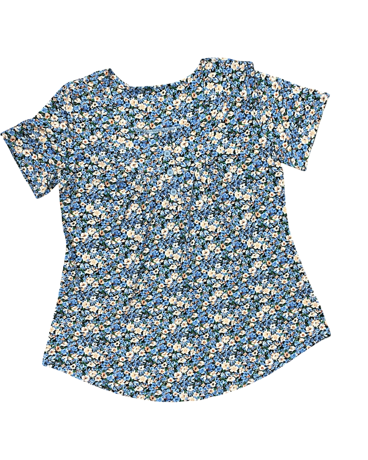 Top Ss By Clothes Mentor In Floral Print, Size:L