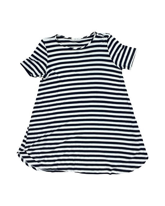 Tunic Ss By Clothes Mentor In Blue & White, Size:M