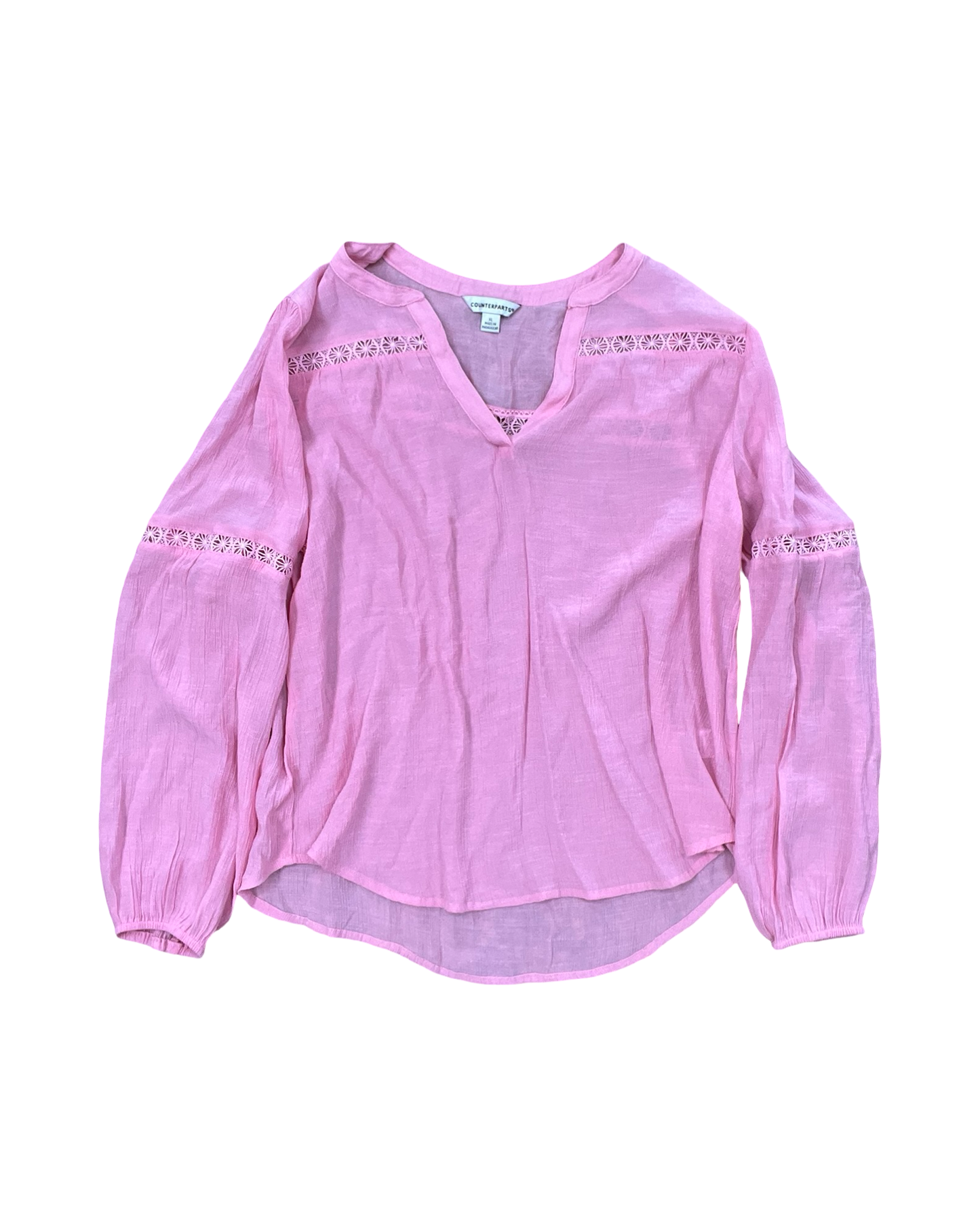Top Ls By Counterparts In Pink, Size:Xl