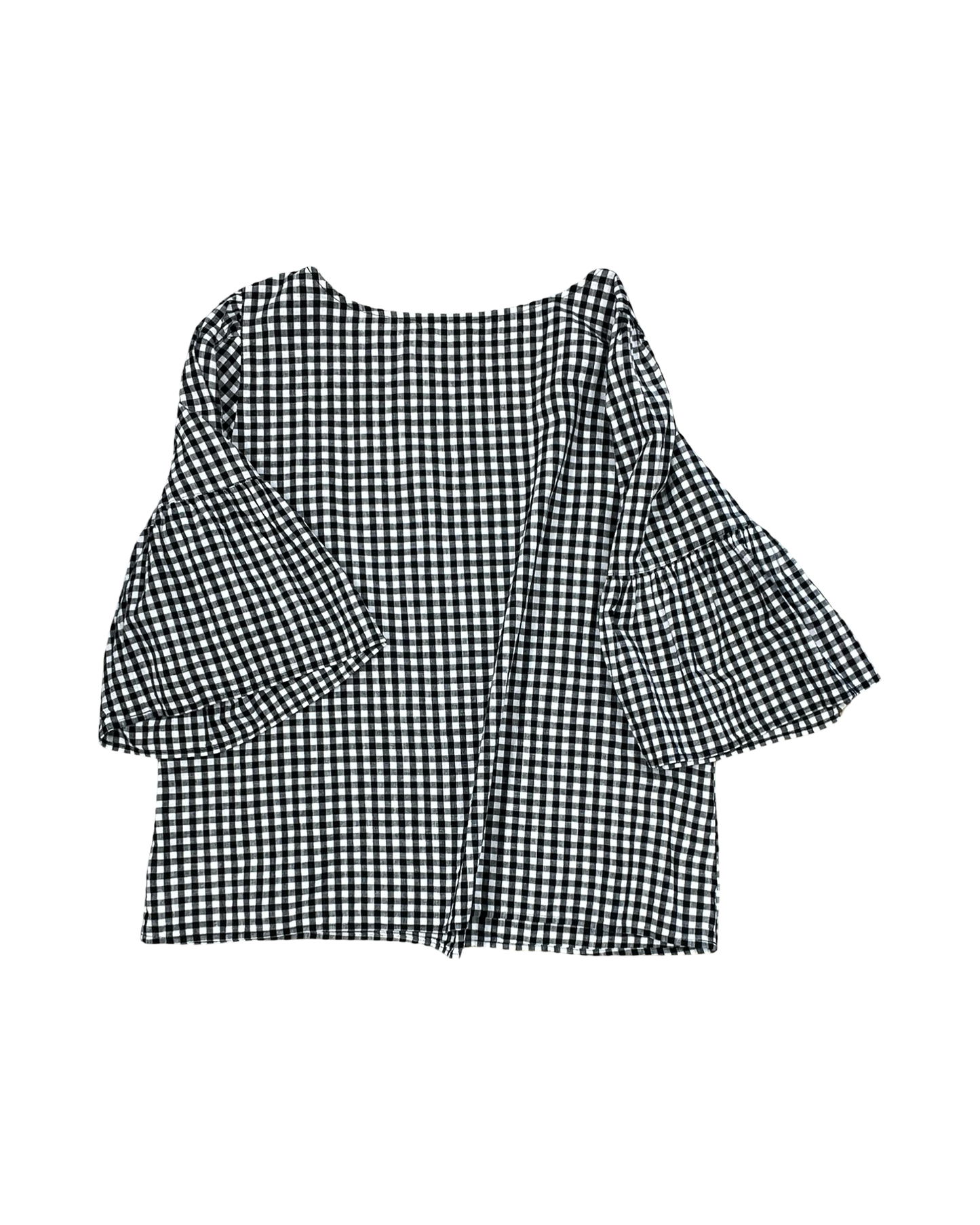 Top 3/4 Sleeve By Time And Tru In Black & White, Size:L