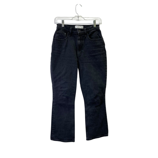 Jeans Flared By Abercrombie And Fitch In Black Denim, Size:2