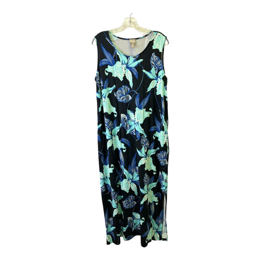 Dress Casual Maxi By Chicos In Blue, Size:18