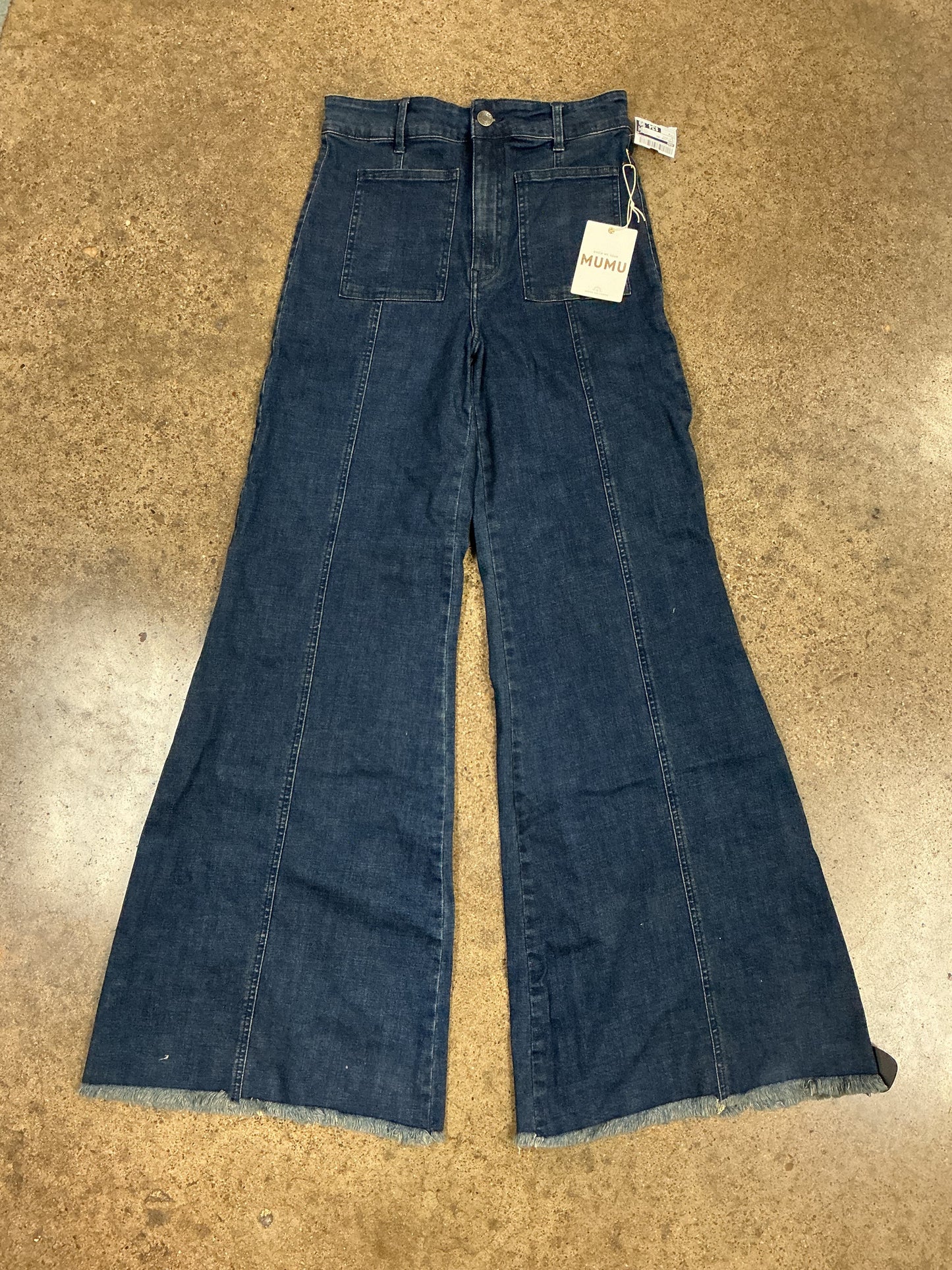 Jeans Wide Leg By Mumu In Blue Denim, Size:8