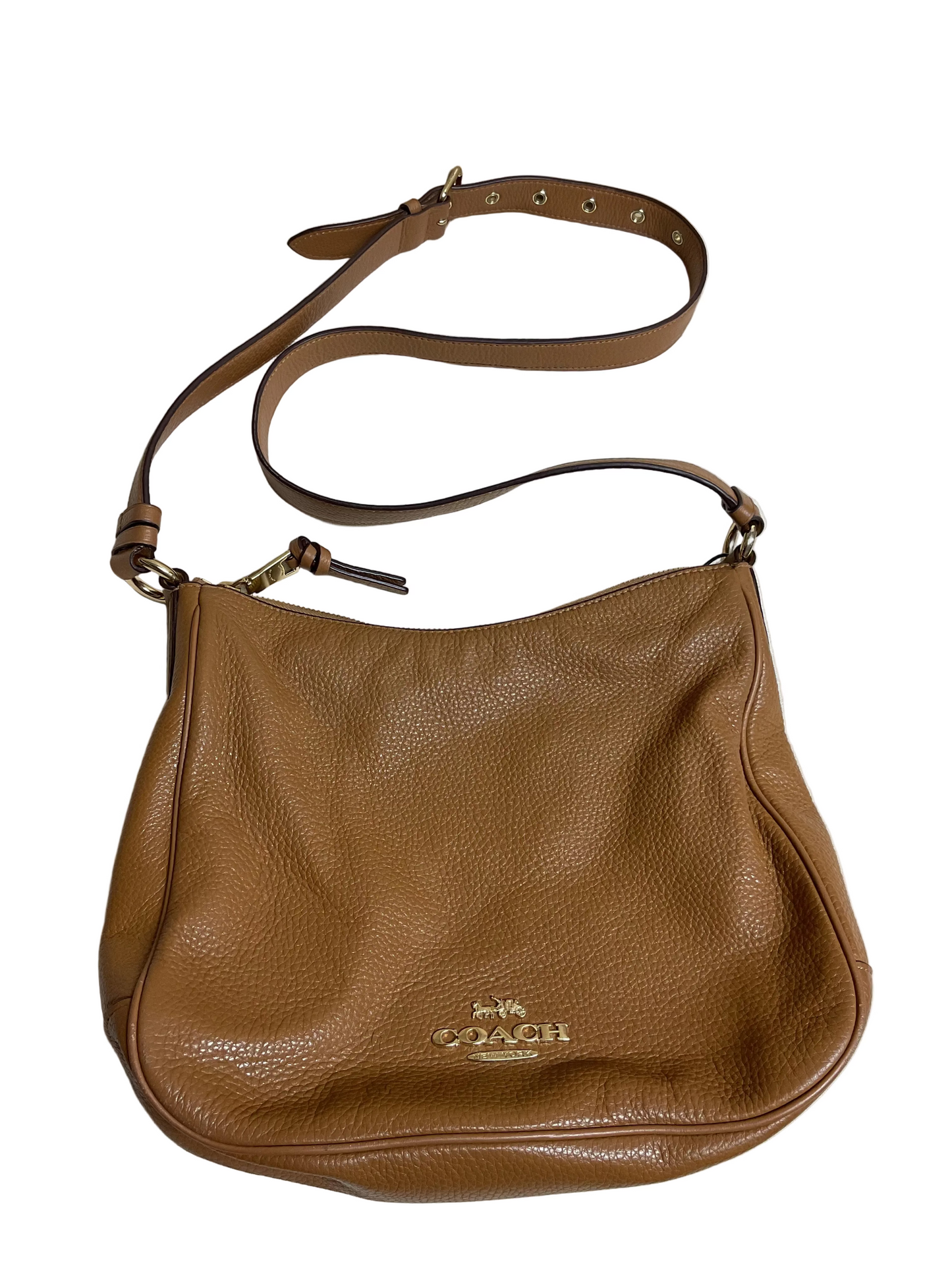 Crossbody Designer By Coach In Brown, Size:Large
