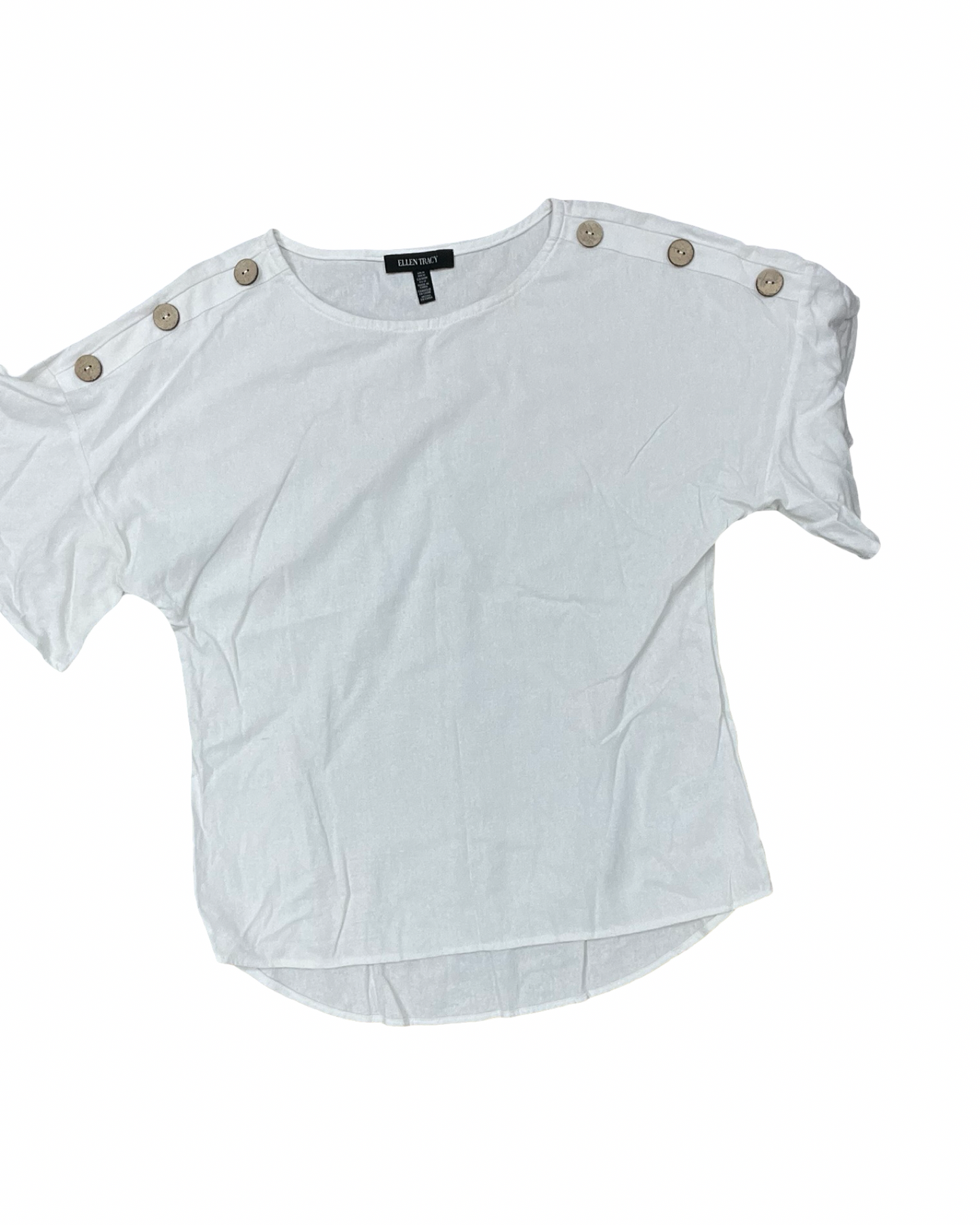 Top Ss By Ellen Tracy In White, Size:M