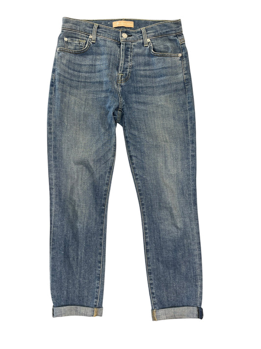 Jeans Straight By 7 For All Mankind In Blue Denim, Size:2