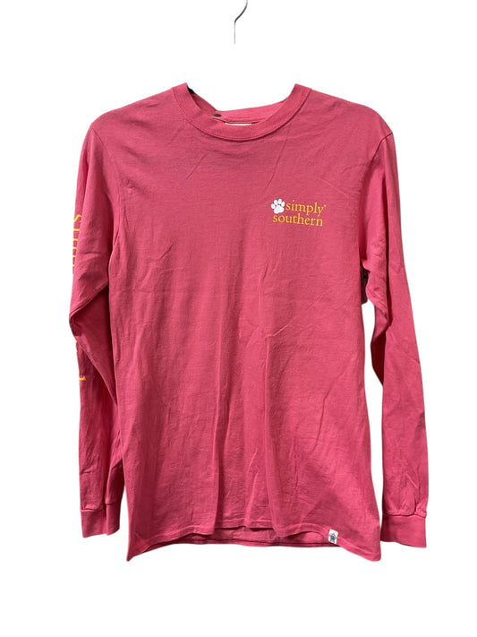 Top Ls By Simply Southern In Pink & Yellow, Size:S
