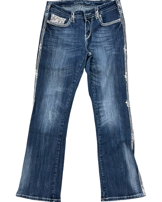 Jeans Boot Cut By Clothes Mentor In Blue Denim, Size:10