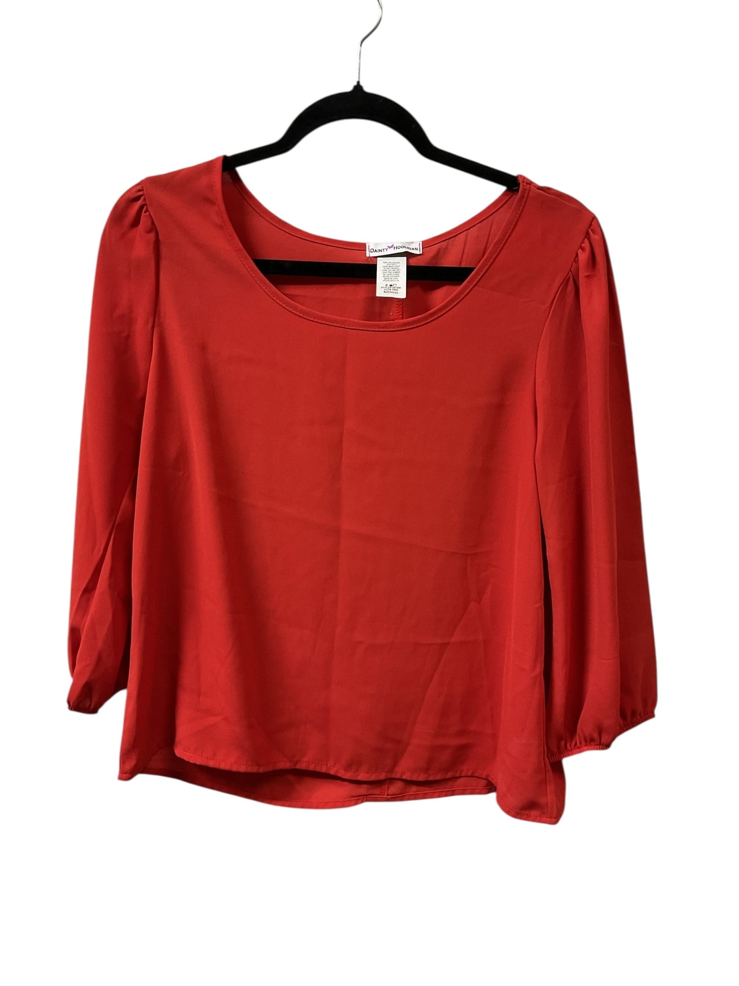 Top Ls Basic By Clothes Mentor In Orange, Size:S