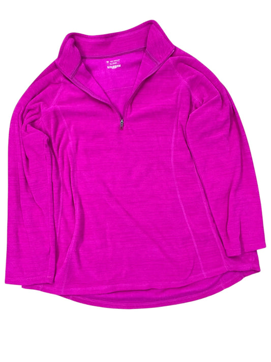 Athletic Top Ls Collar By Tek Gear In Pink, Size:3X