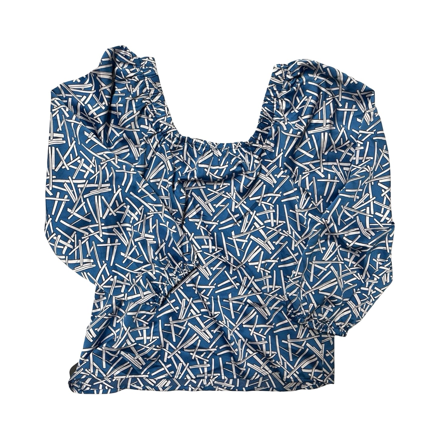 Top Ls By Halogen In Blue & White, Size:M