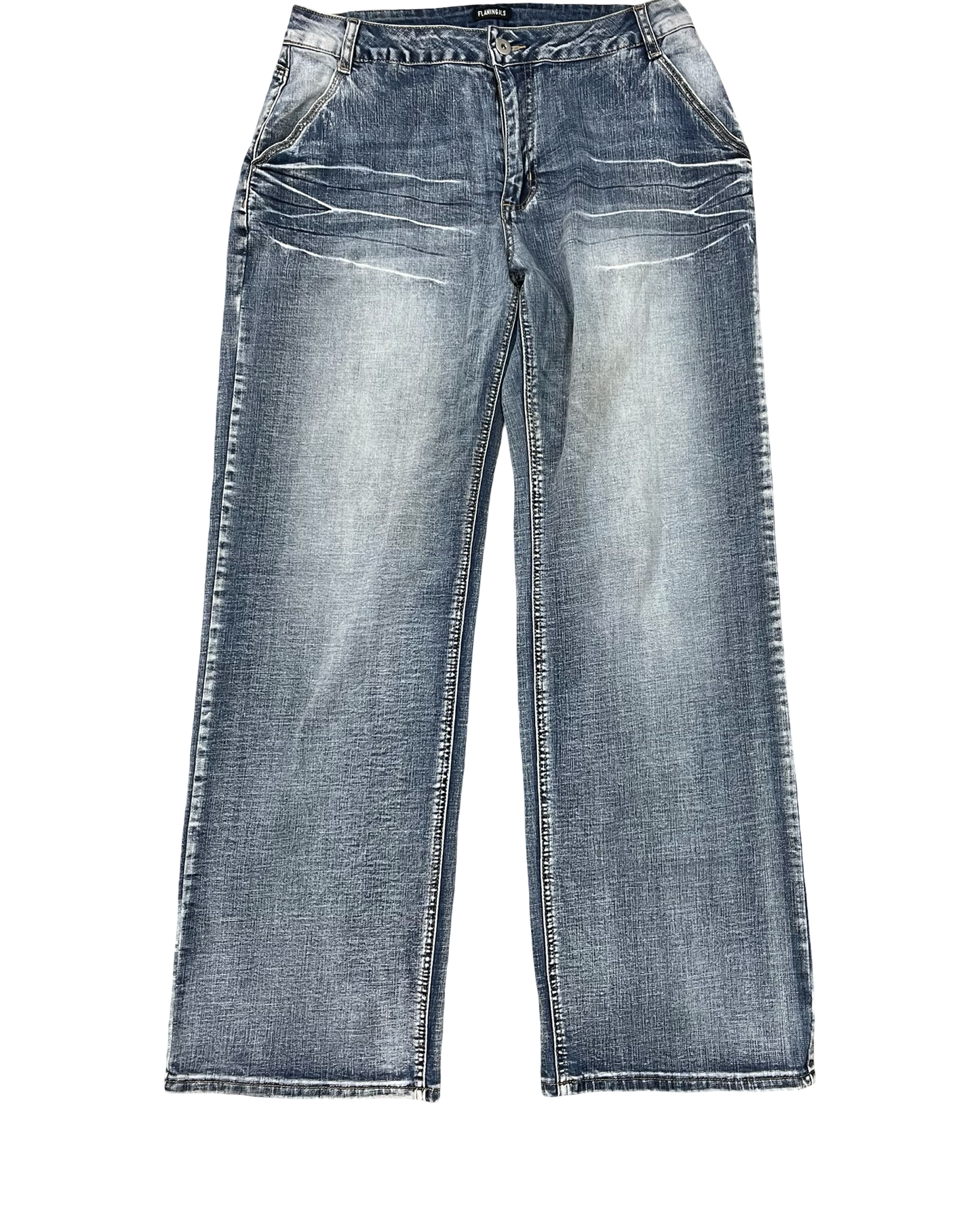 Jeans Wide Leg By Clothes Mentor In Blue Denim, Size:16