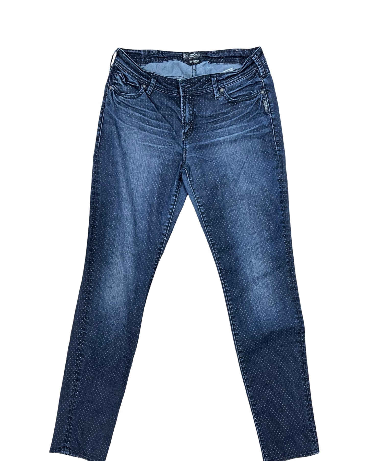 Jeans Skinny By Silver In Blue Denim, Size:14
