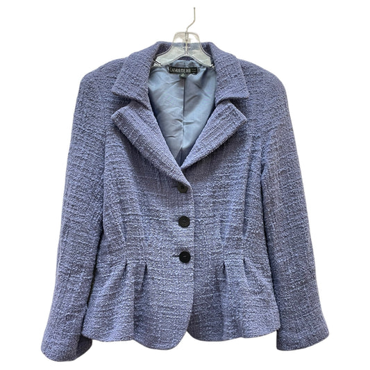 Blazer Designer By Lafayette 148 In Blue, Size:M