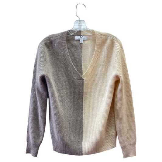 Sweater Cashmere By Magaschoni In Brown & Cream, Size:S