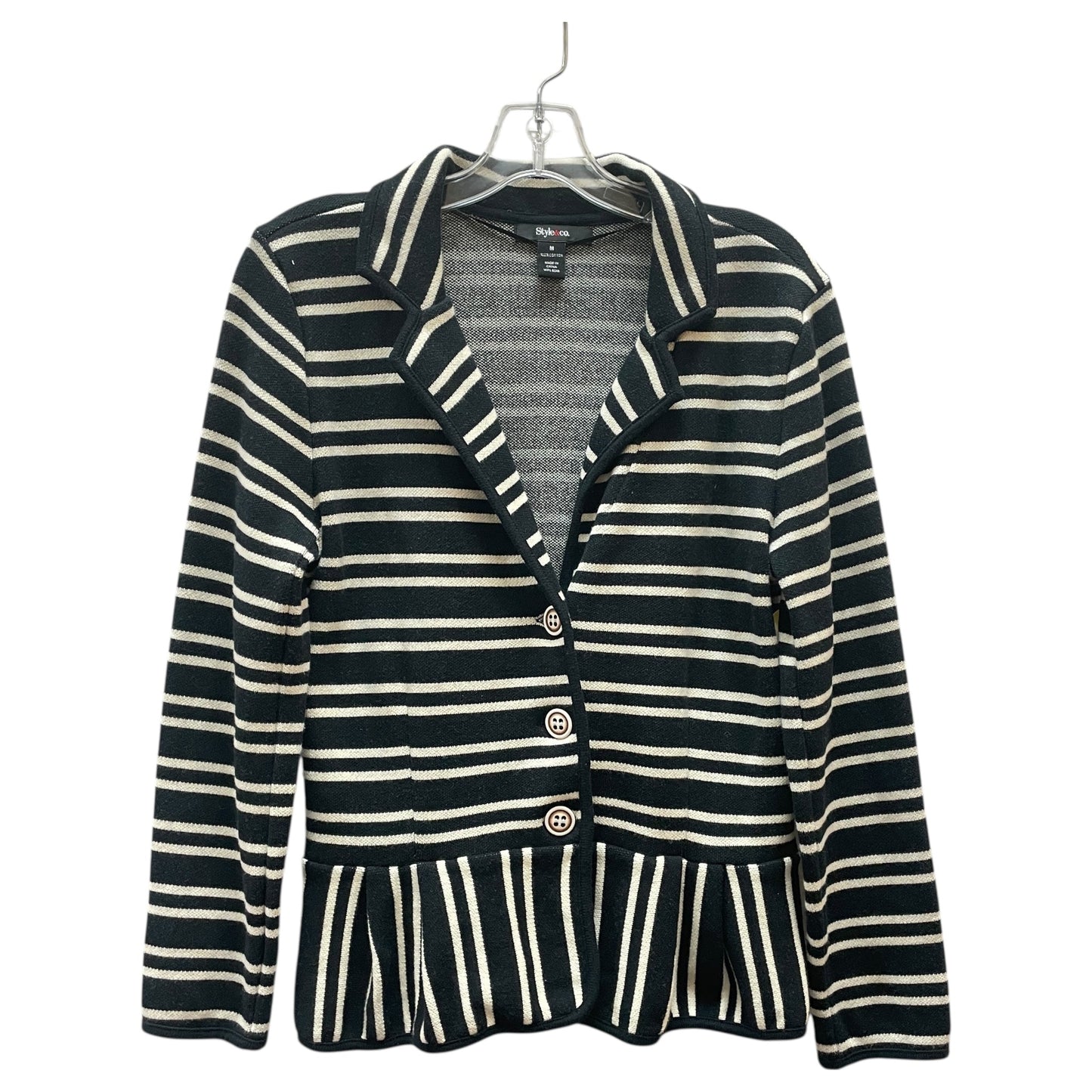Sweater By Style And Company In Black & White, Size:M