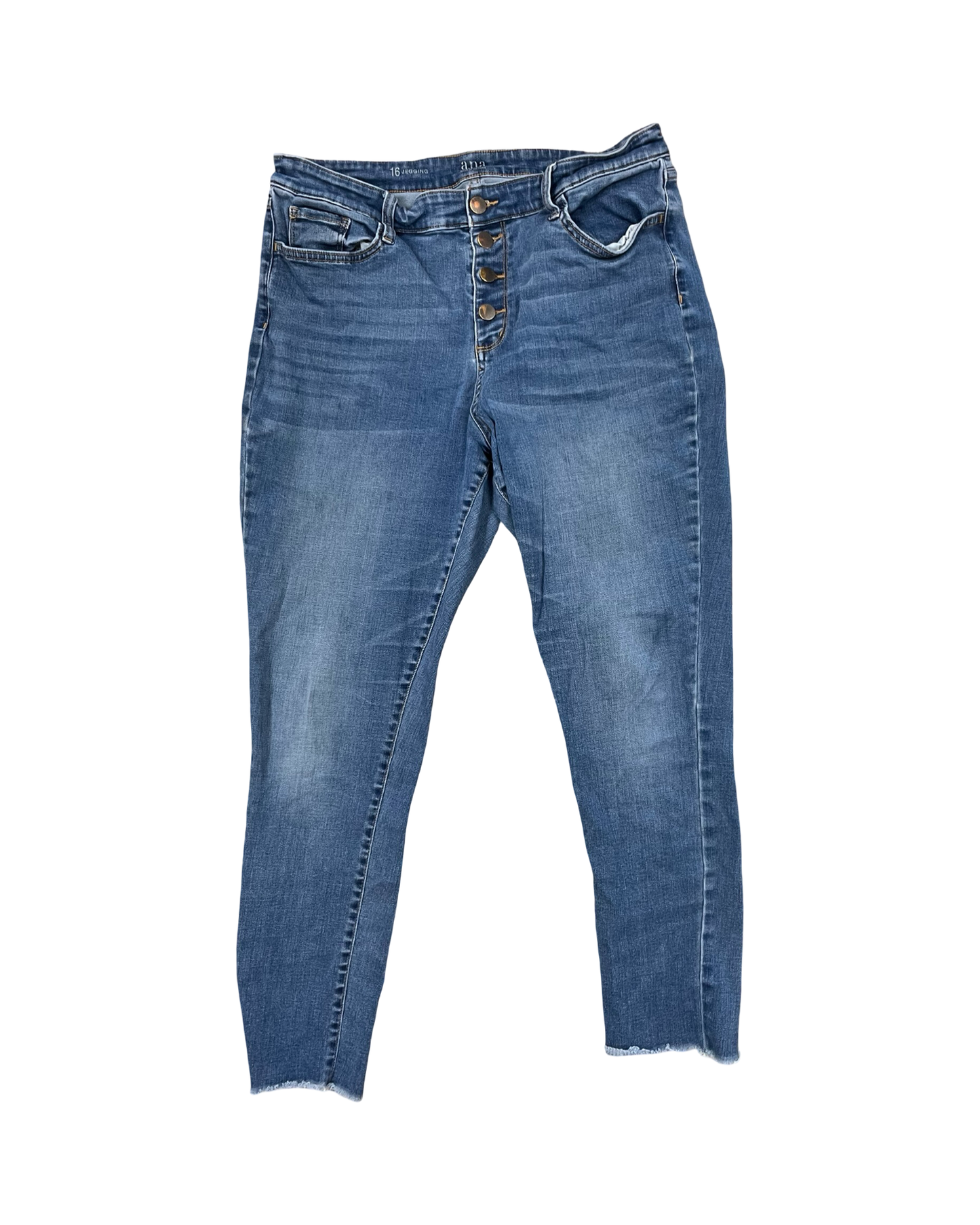 Jeans Jeggings By Ana In Blue Denim, Size:16