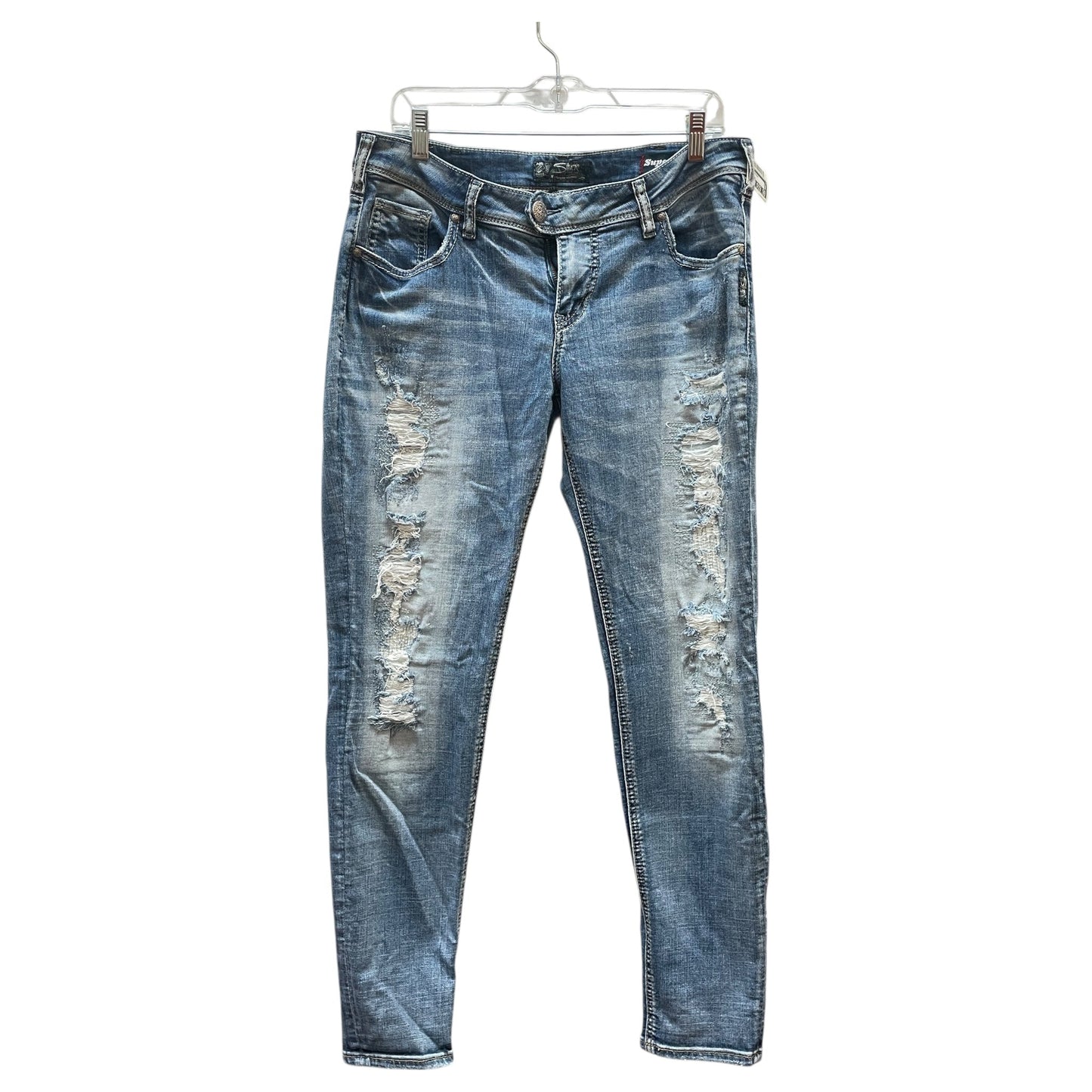 Jeans Boyfriend By Silver In Blue, Size:10