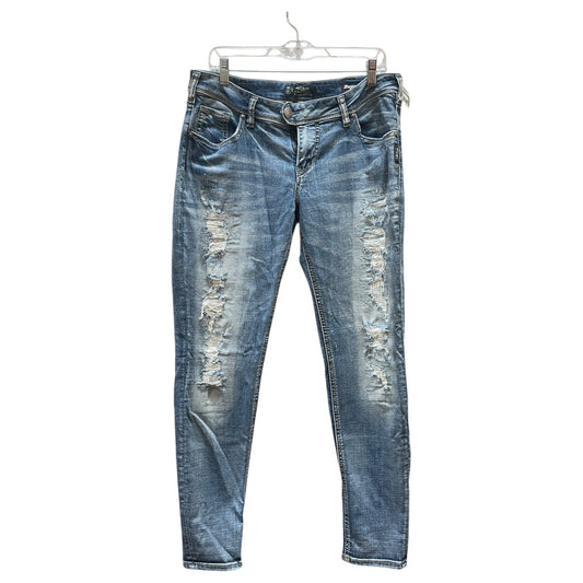 Jeans Boyfriend By Silver In Blue, Size:10